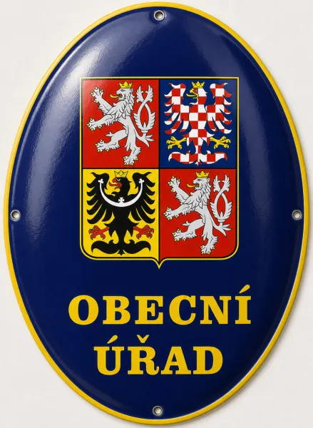 Smaltovaná cedule se státním znakem U10-urad 4
